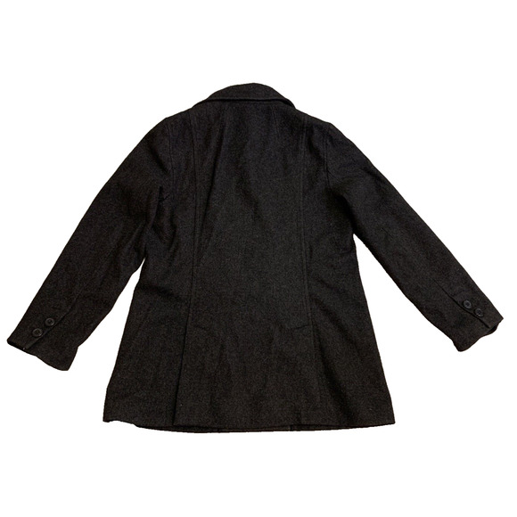 J Crew Peacoat Mens Size XL Ex-Large Dark Grey Wool Coat Double Breasted Jacket - Picture 2 of 10